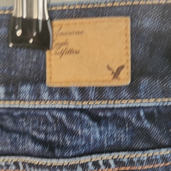 American Eagle Outfitters Dark Blue Ankle Jeans - Picture 6 of 7